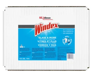 Windex Glass & More Cleaner with Ammonia-D, Unscented, 5 gal. Bag-in-Box Dispenser (696502)